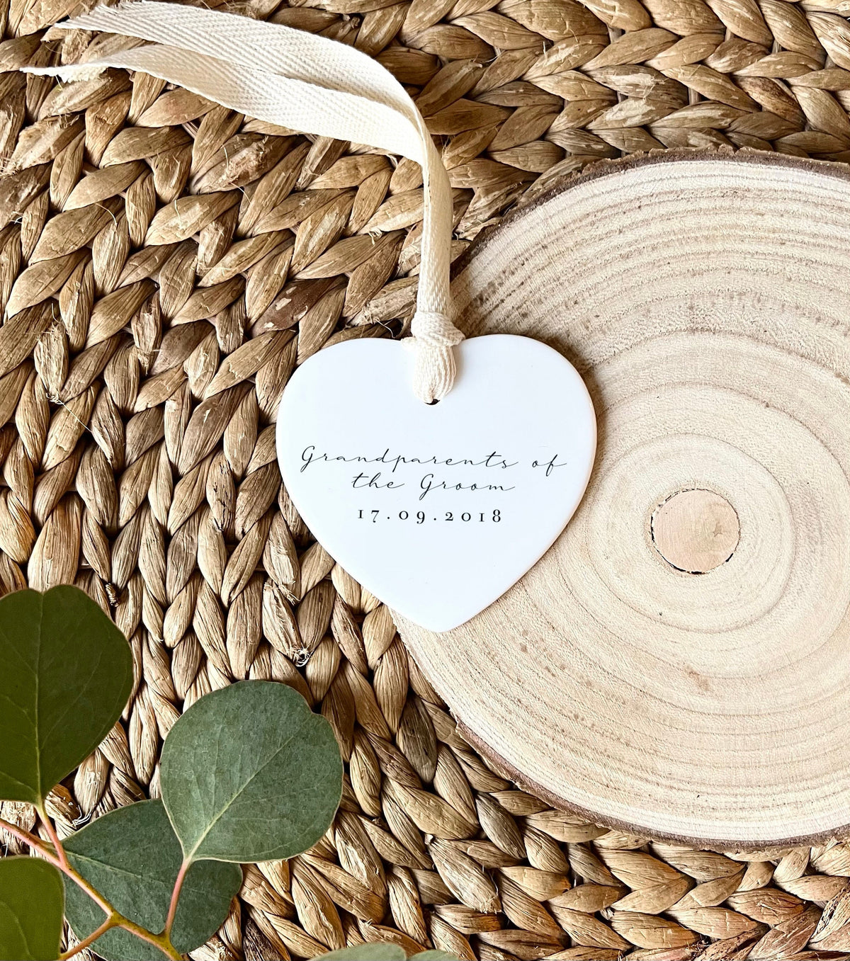 Personalised Grandparents of the Groom Ornament – Wedding Keepsake