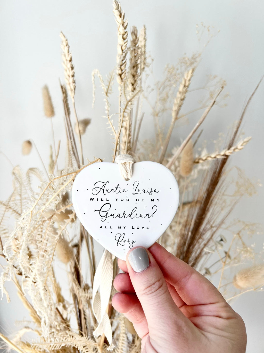 Personalised Guardian Ornament – 'Will You Be My Guardian?' Gift