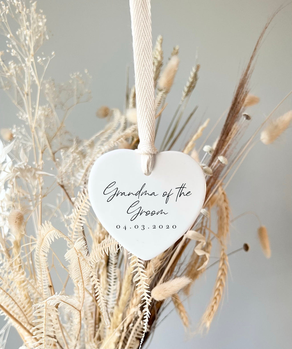 Personalised Grandma of the Groom Ornament – Wedding Keepsake