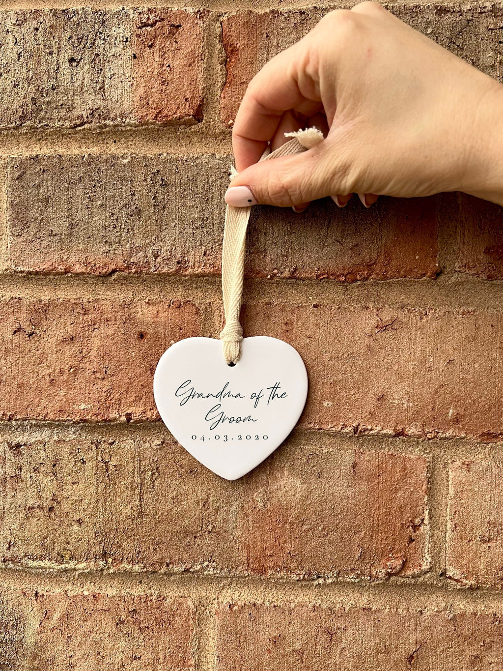 Personalised Grandma of the Groom Ornament – Wedding Keepsake
