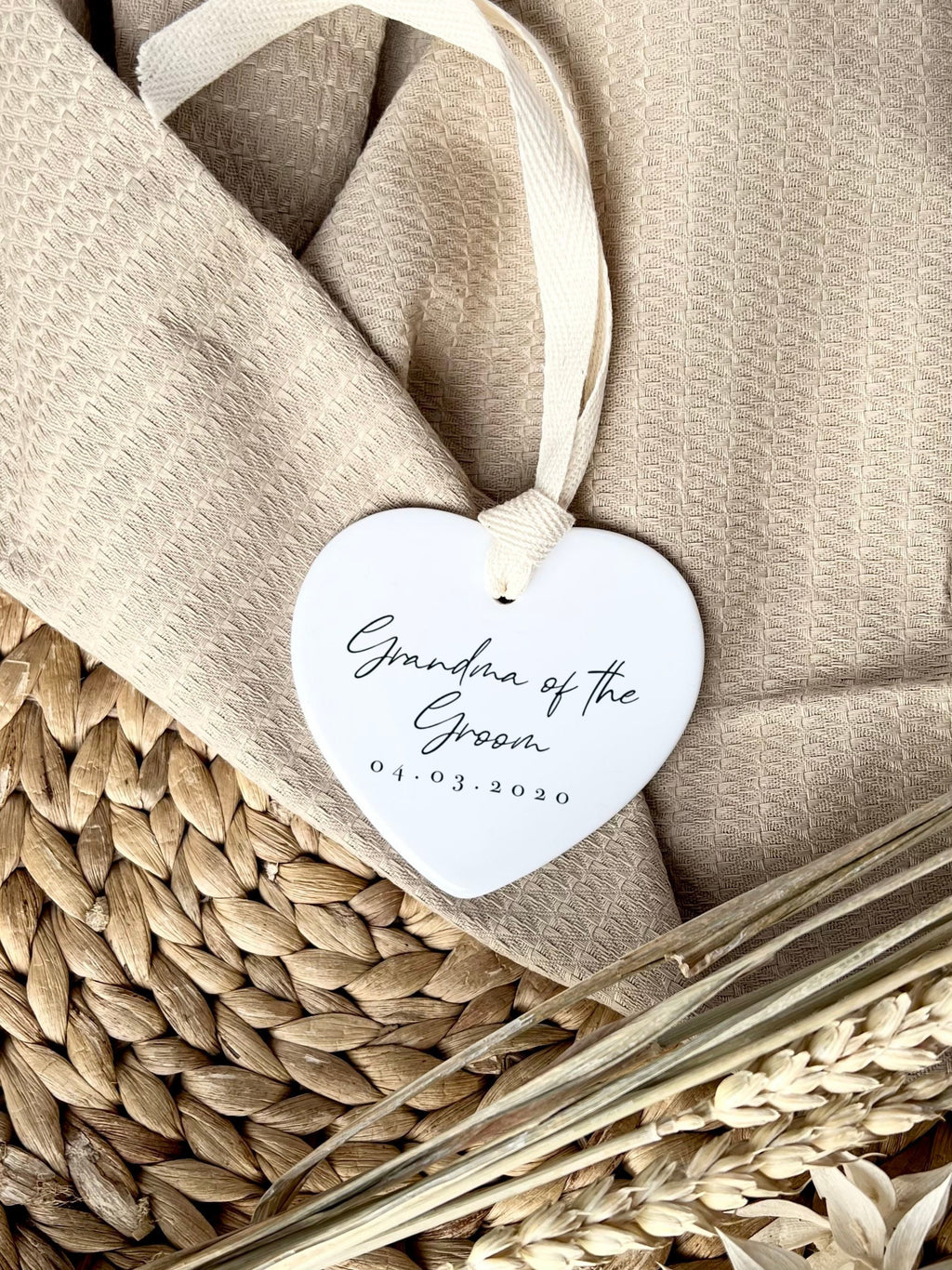 Personalised Grandma of the Groom Ornament – Wedding Keepsake