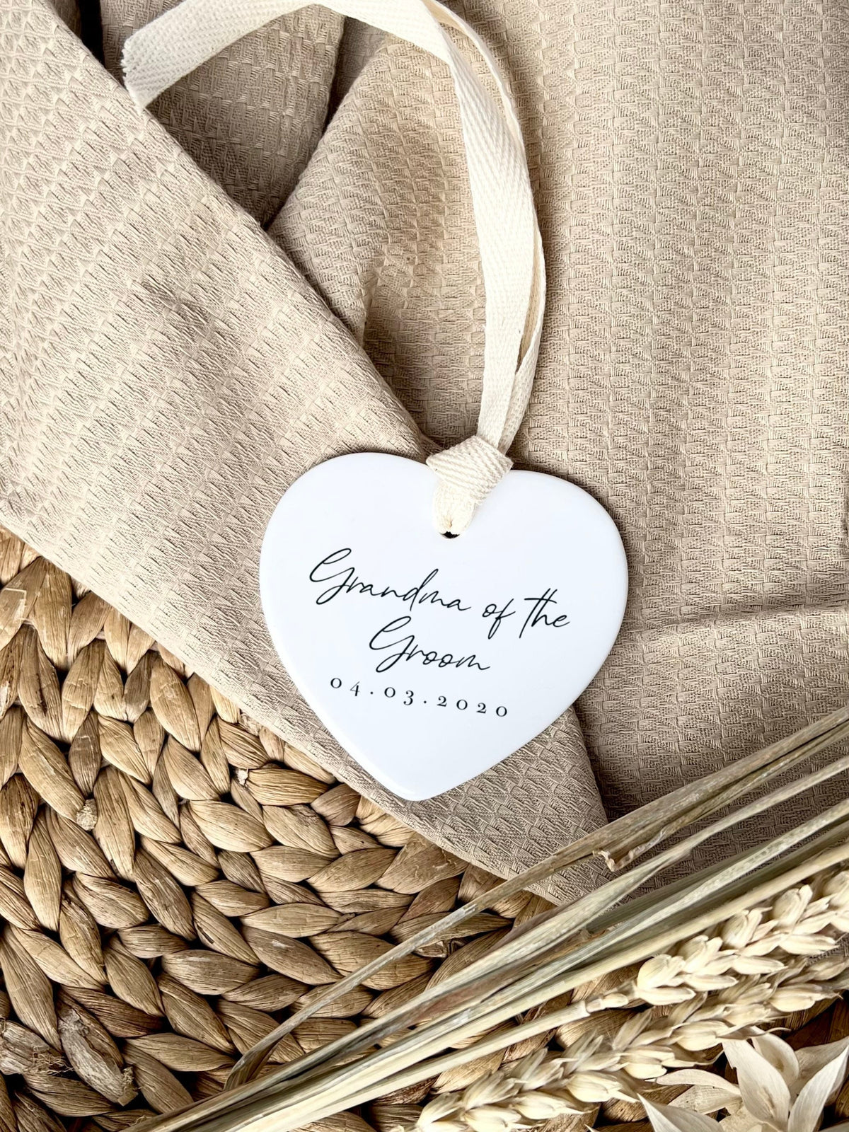 Personalised Grandma of the Groom Ornament – Wedding Keepsake