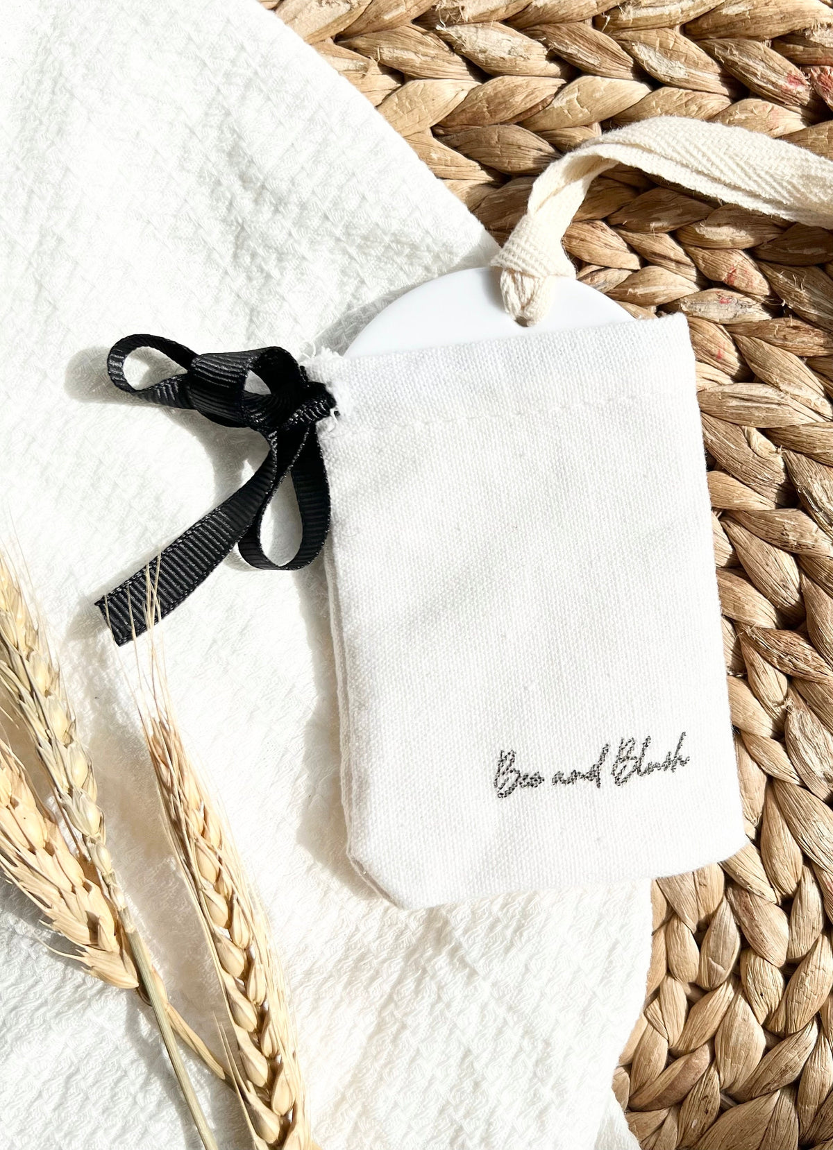 Personalised 4th Anniversary Ornament – Linen Wedding Keepsake