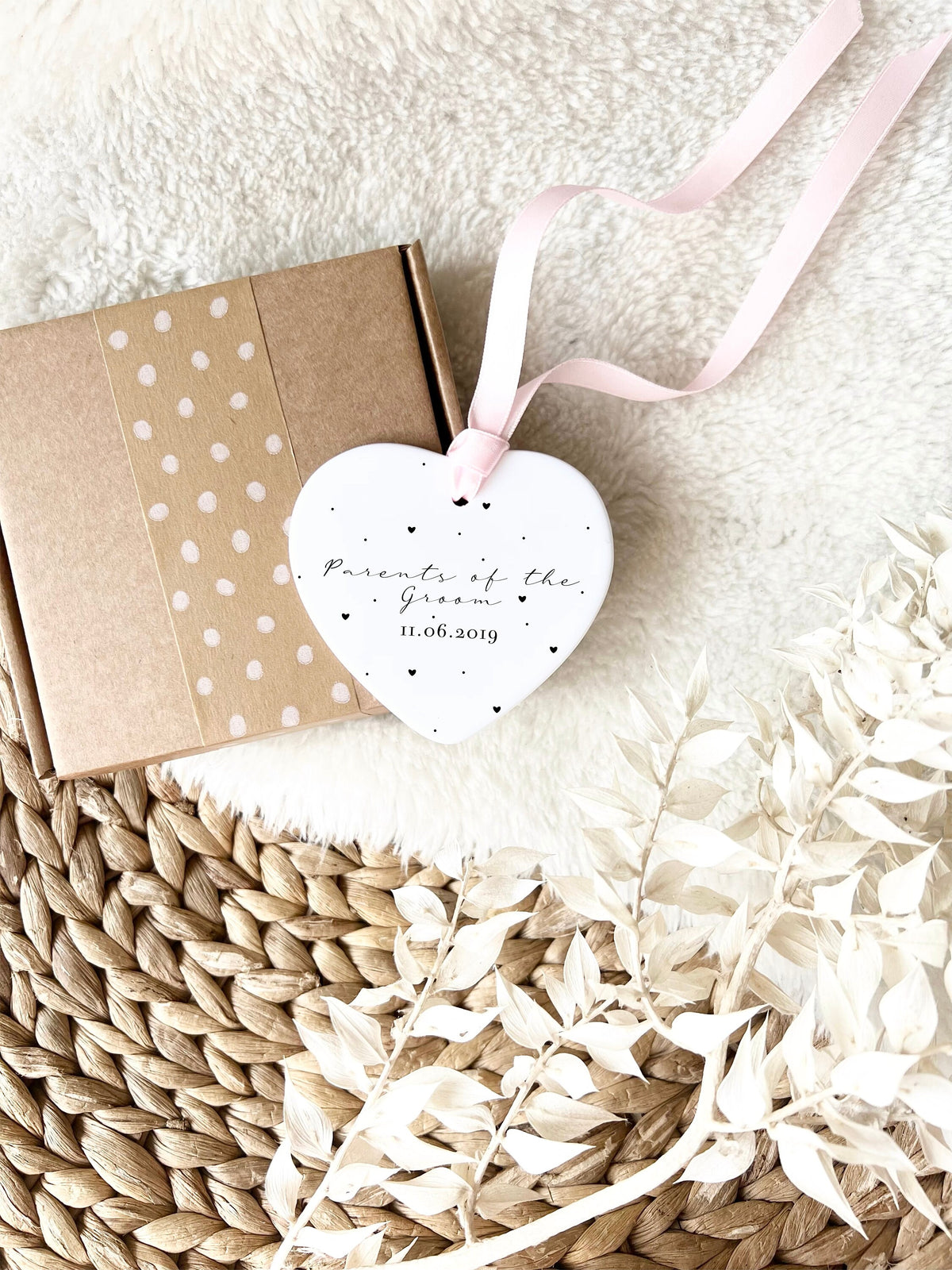 Personalised Parents of the Groom ceramic heart – photo 4