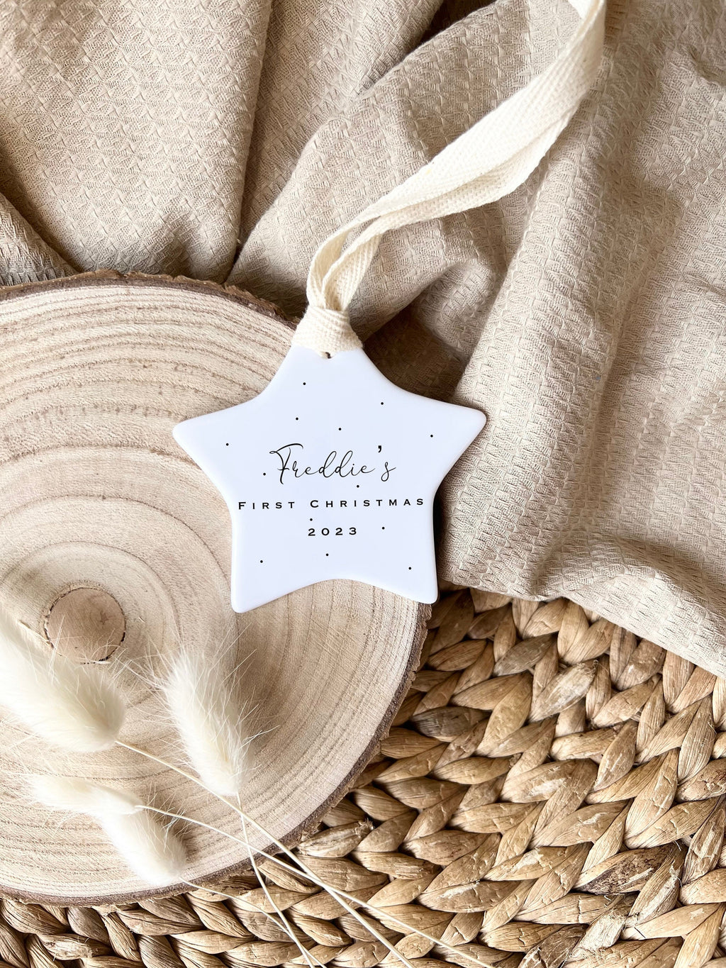 Personalised Baby's First Christmas Ornament – Ceramic Keepsake