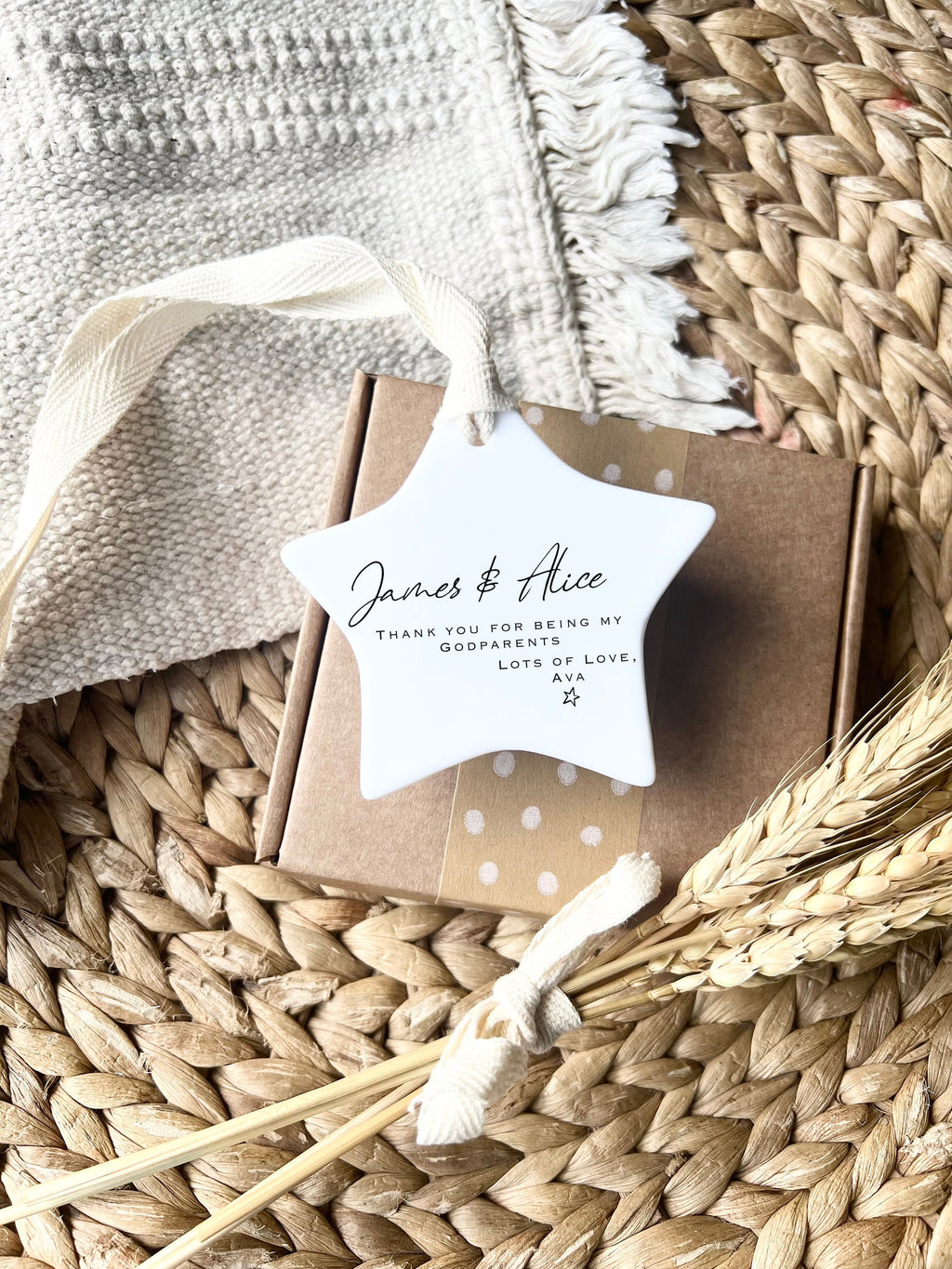 Personalised Godparents Ornament – 'Will You Be My Godparents?' Gift