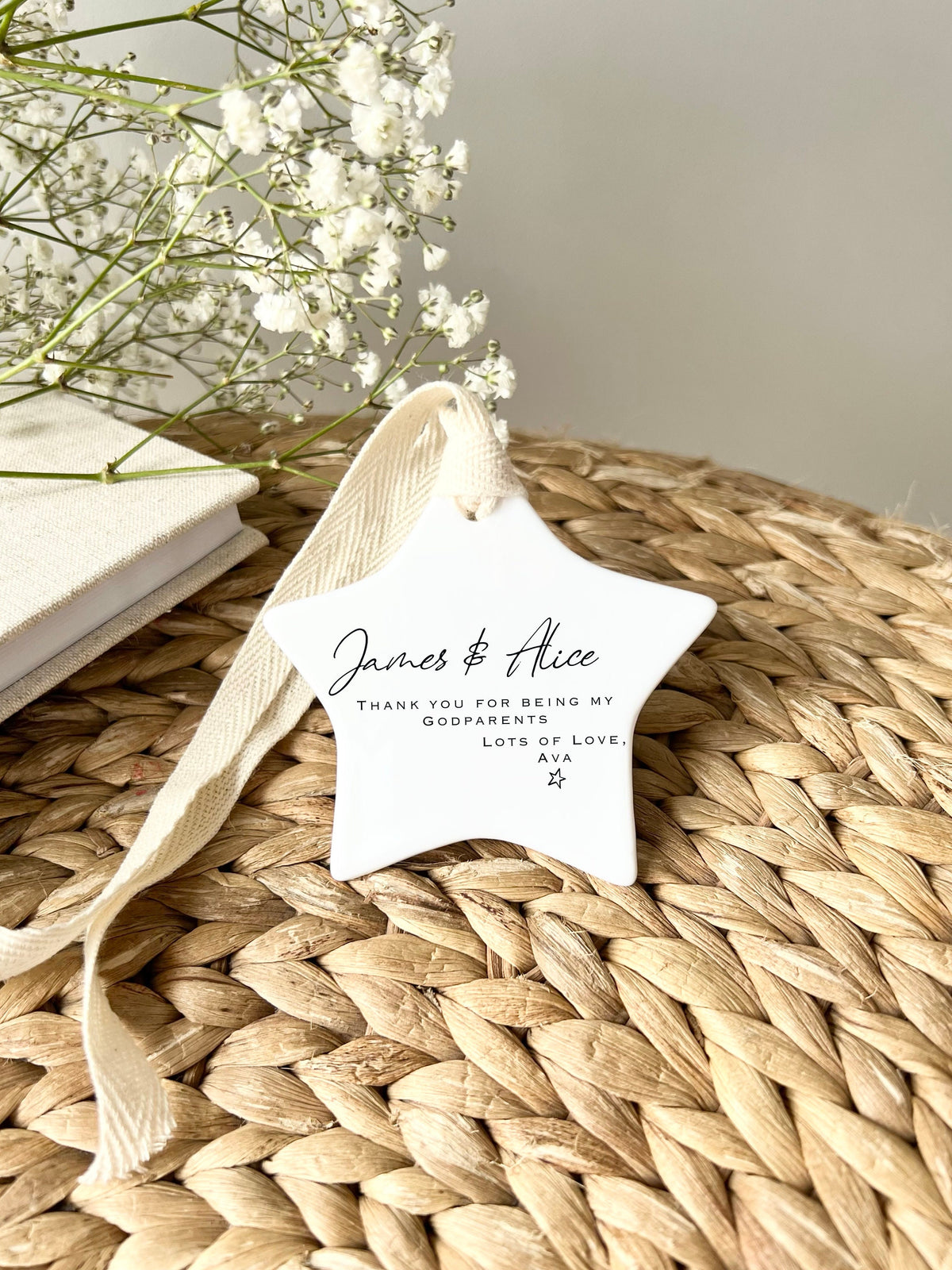 Personalised Godparents Ornament – 'Will You Be My Godparents?' Gift