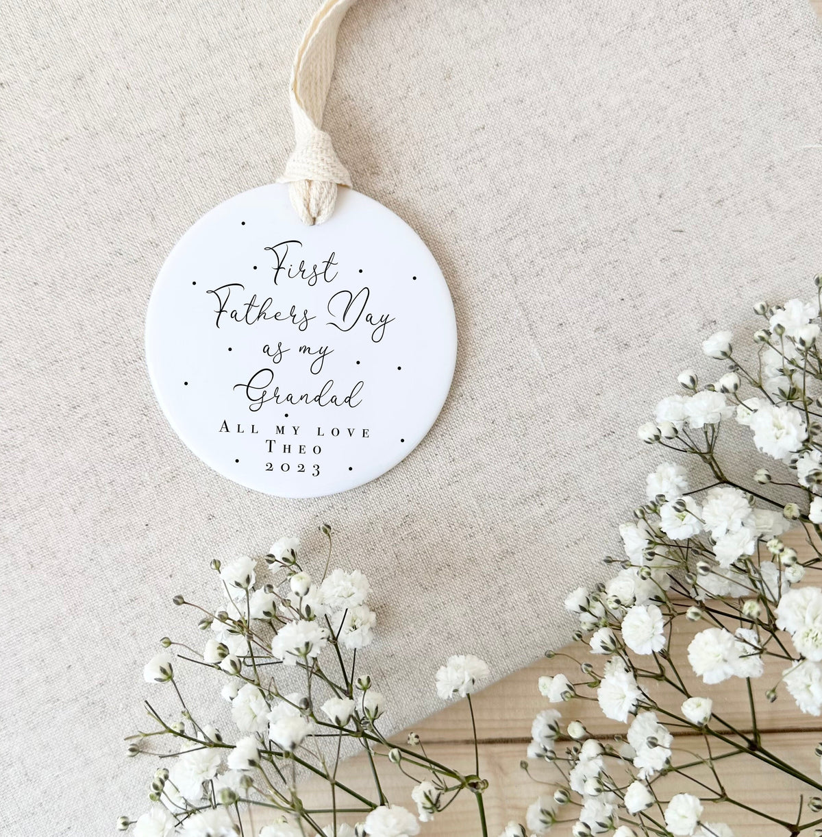 Personalised Grandad Father's Day Ornament