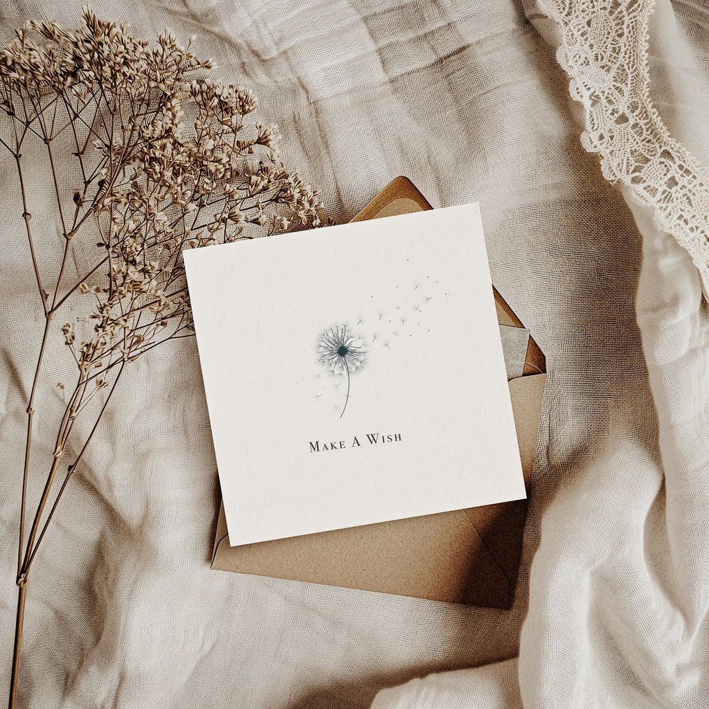 Dandelion 'Make a Wish' Greeting Card