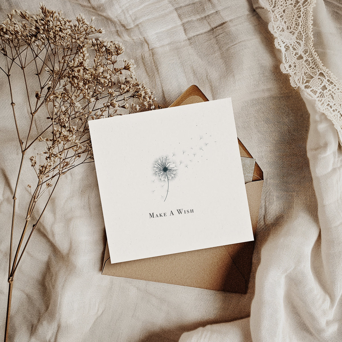 Dandelion 'Make a Wish' Greeting Card