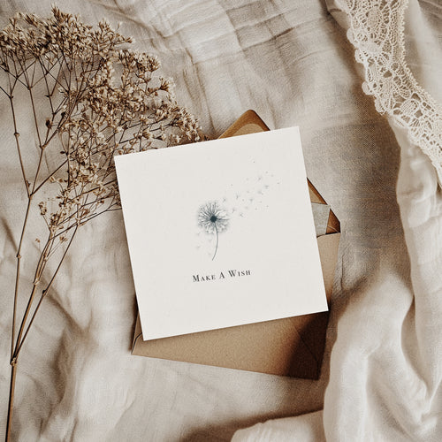 Dandelion 'Make a Wish' Greeting Card
