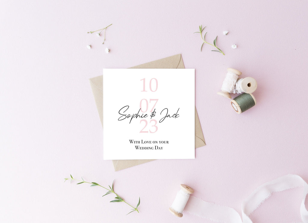 Personalised Wedding Day Card – Keepsake for Couples