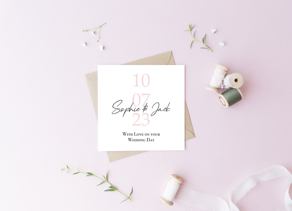 Personalised Wedding Day Card – Keepsake for Couples