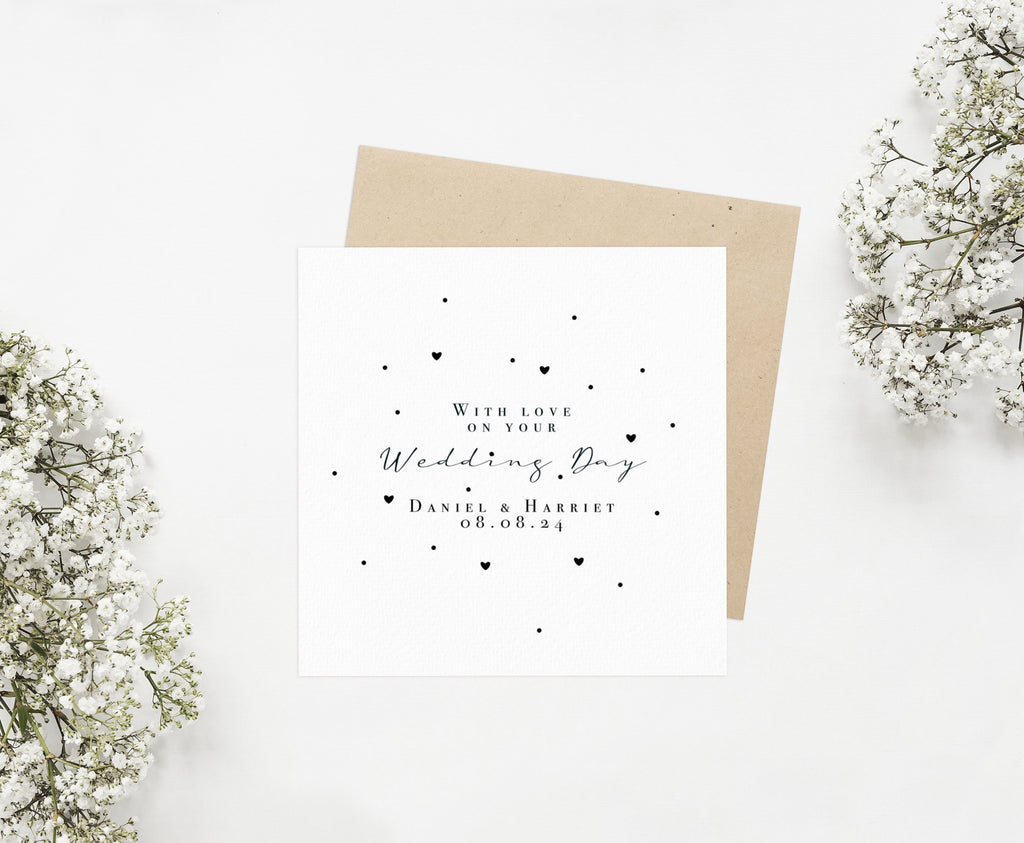 Personalised Wedding Card – 'With Love on Your Wedding Day'