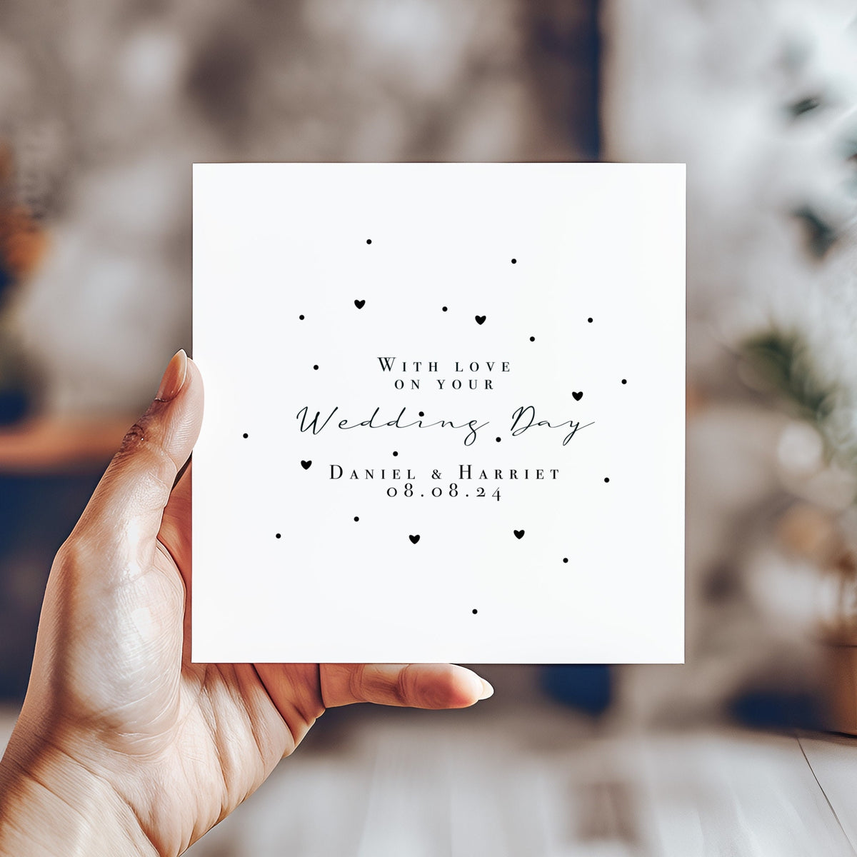 Personalised Wedding Card – 'With Love on Your Wedding Day'