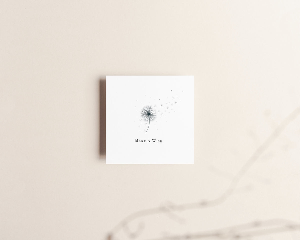 Dandelion 'Make a Wish' Greeting Card