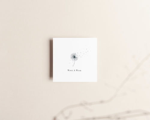 Dandelion 'Make a Wish' Greeting Card