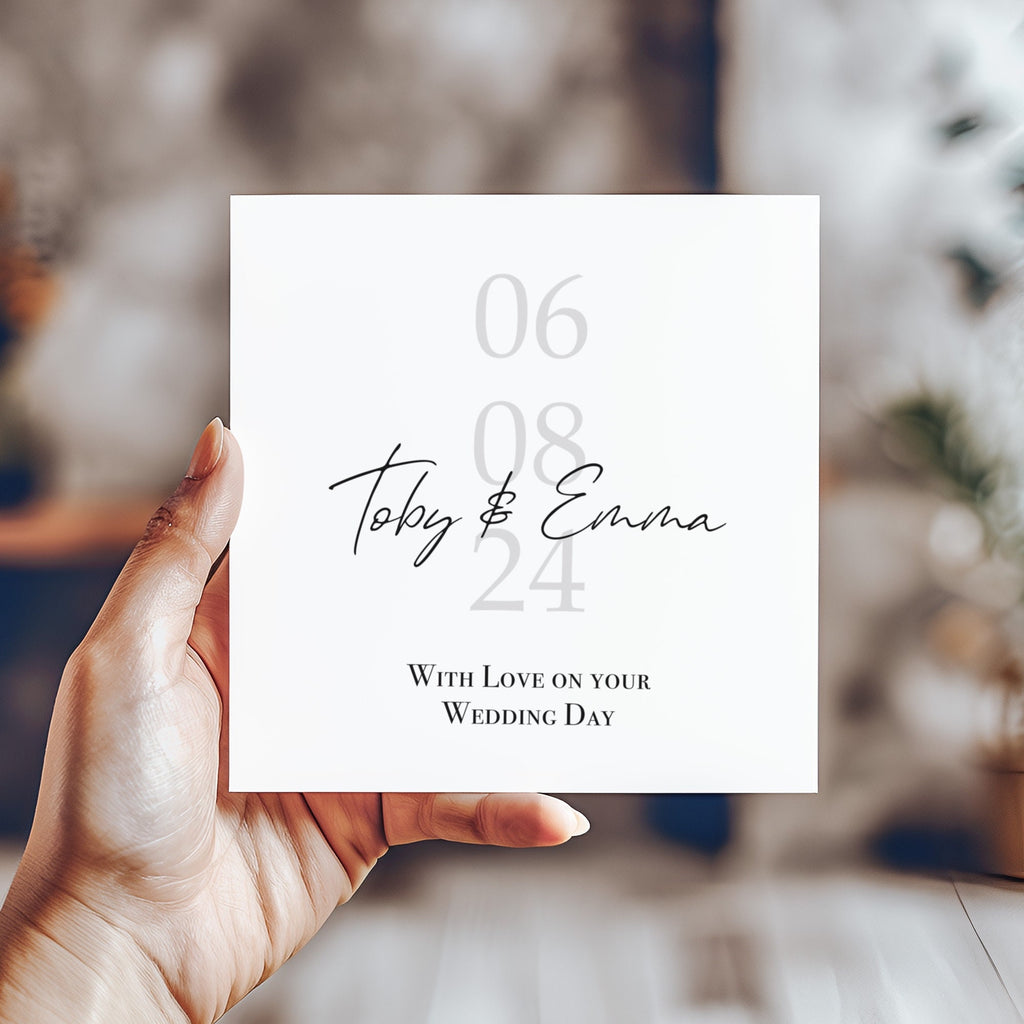 Personalised Wedding Day Card – Keepsake for Couples