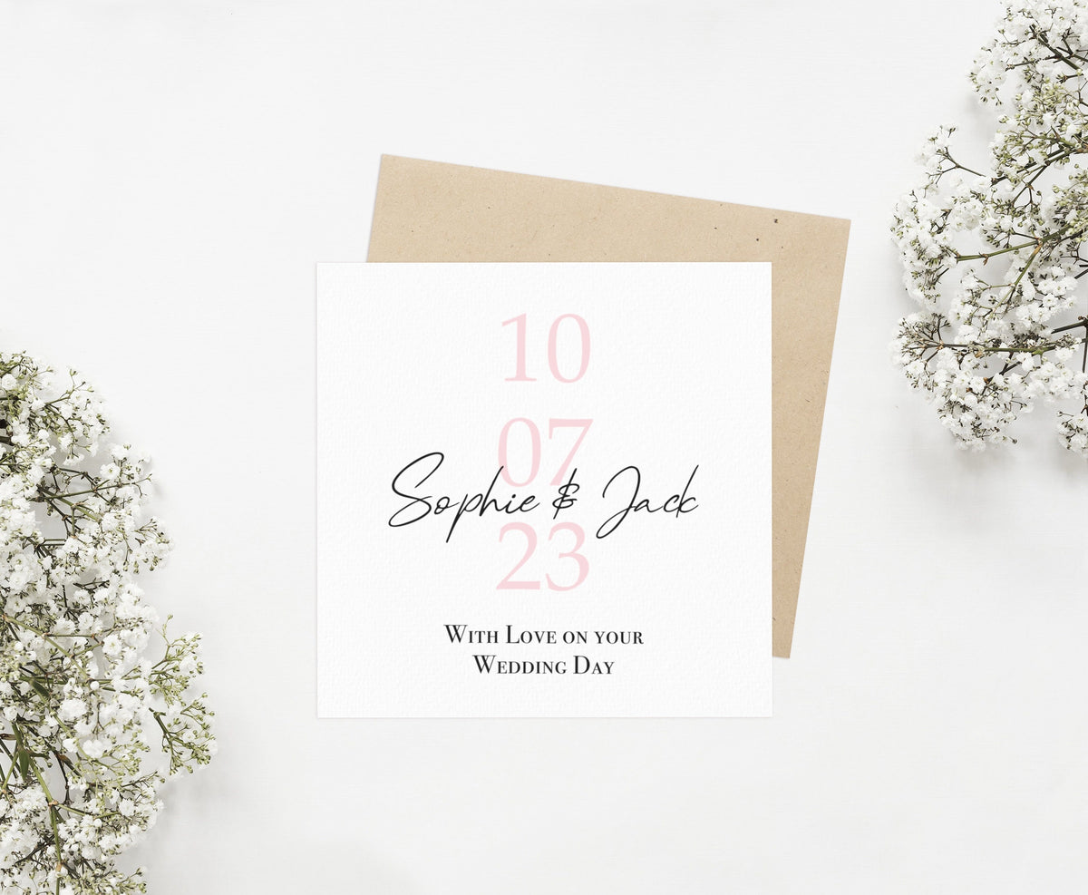 Personalised Wedding Day Card – Keepsake for Couples