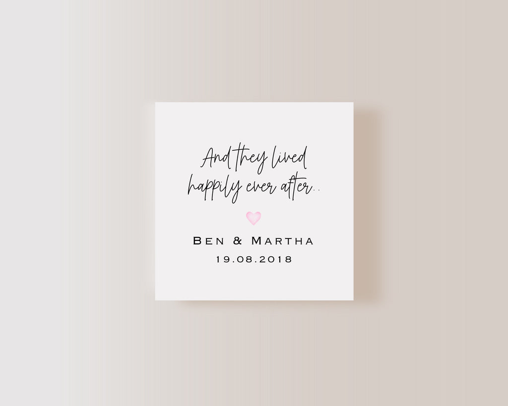 Personalised Wedding Card – 'Happily Ever After'