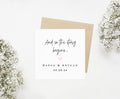 Personalised Wedding Card – 'And So the Story Begins'