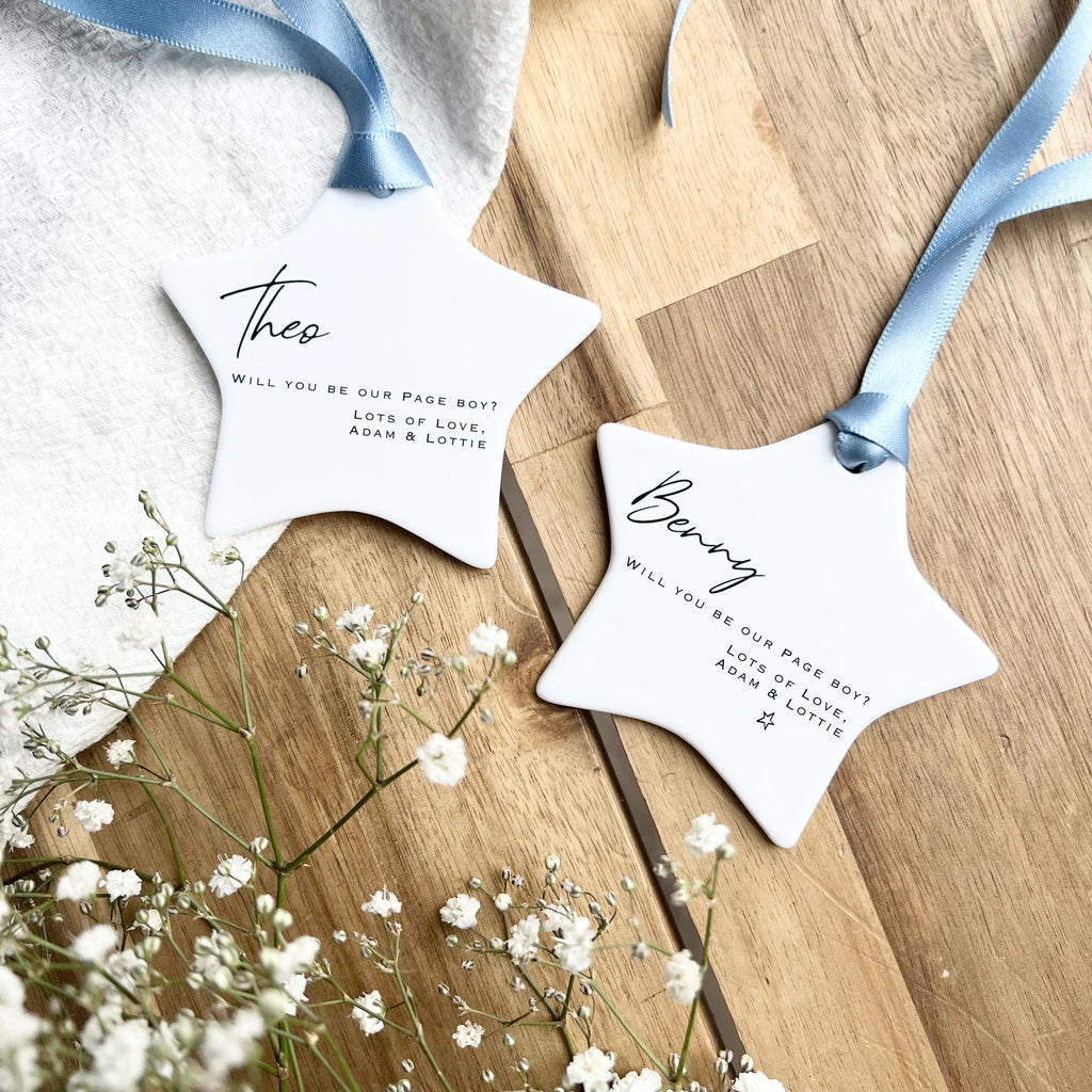 Personalised Page Boy Ornament – Wedding Thank You Gift