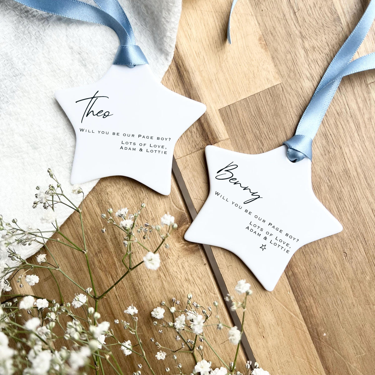 Personalised Page Boy Ornament – Wedding Thank You Gift