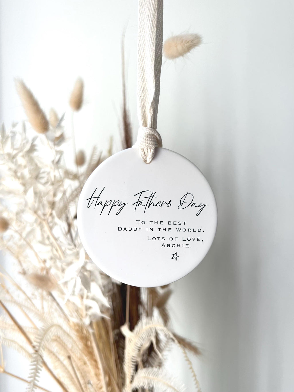 Personalised First Father's Day Ornament – Ceramic Keepsake