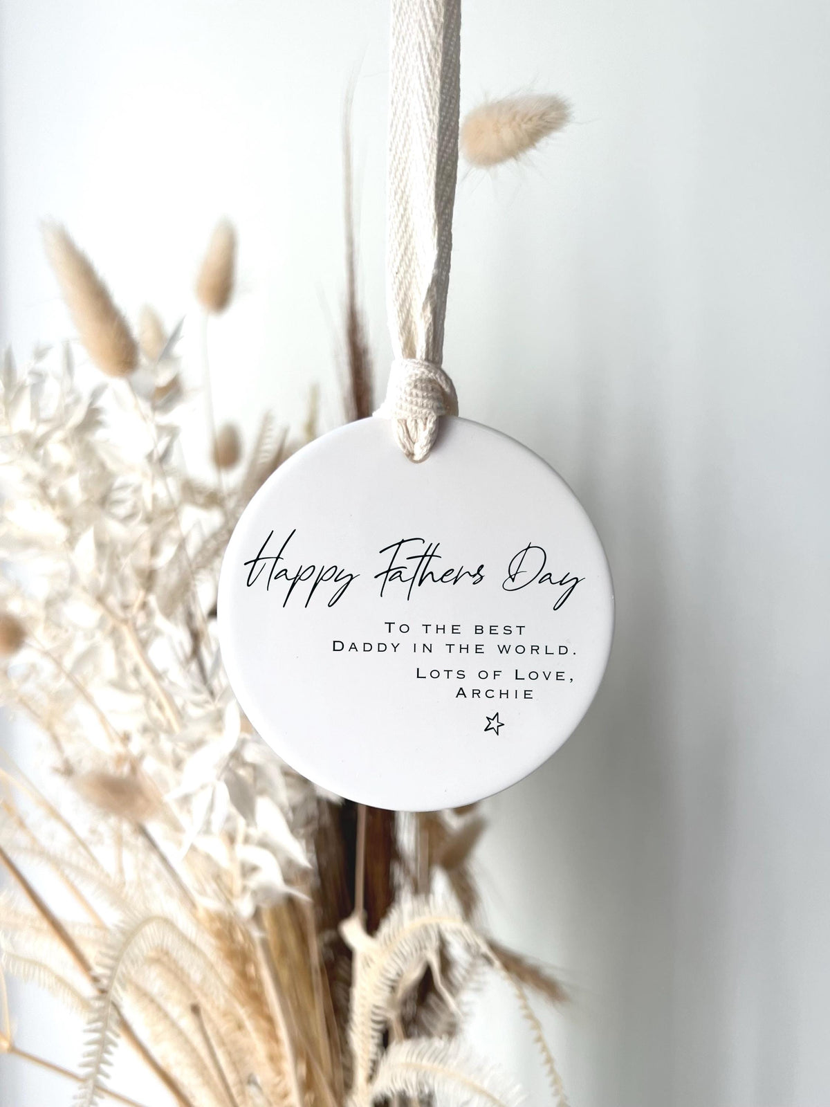 Personalised First Father's Day Ornament – Ceramic Keepsake