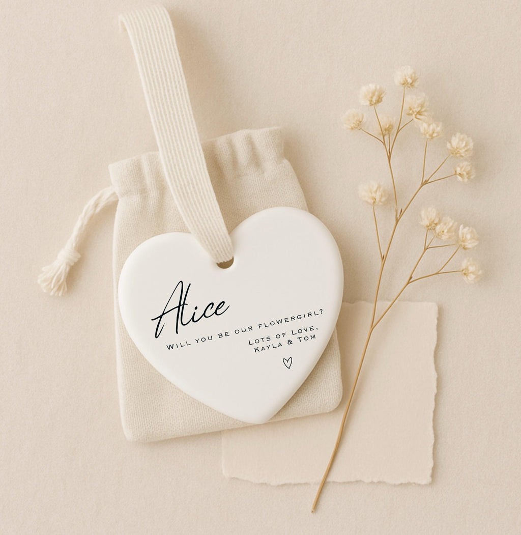Personalised Flower Girl Ornament – Wedding Thank You Gift