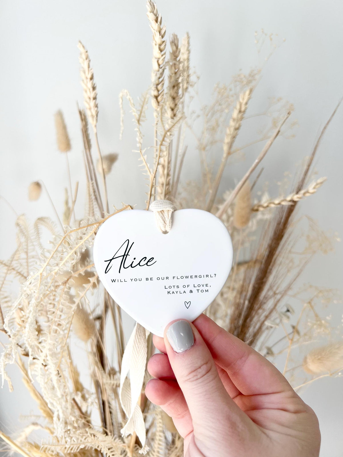 Personalised Flower Girl Ornament – Wedding Thank You Gift