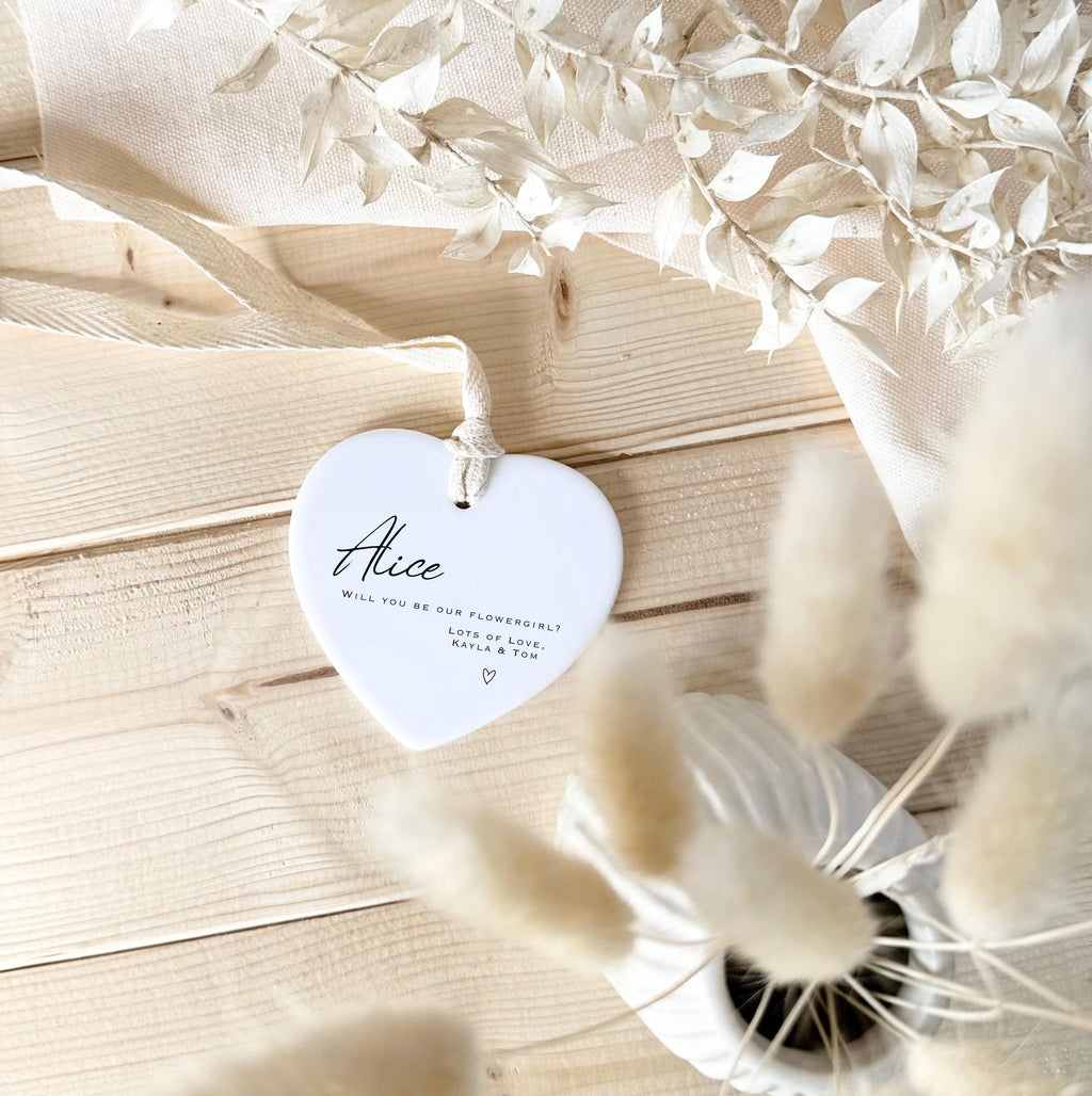 Personalised Flower Girl Ornament – Wedding Thank You Gift