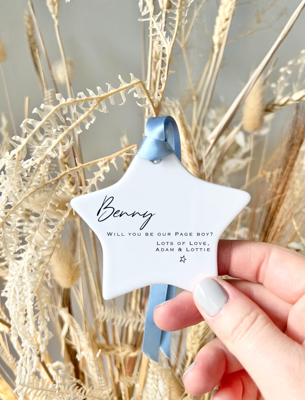 Personalised Page Boy Ornament – Wedding Thank You Gift