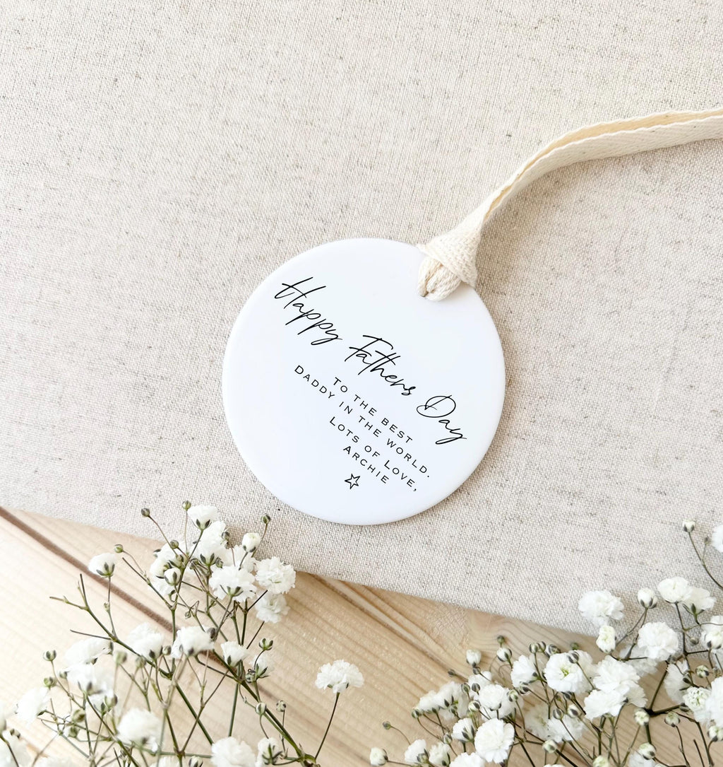 Personalised First Father's Day Ornament – Ceramic Keepsake