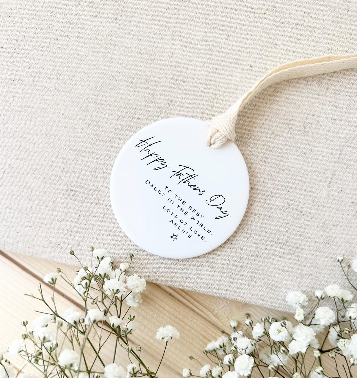 Personalised First Father's Day Ornament – Ceramic Keepsake