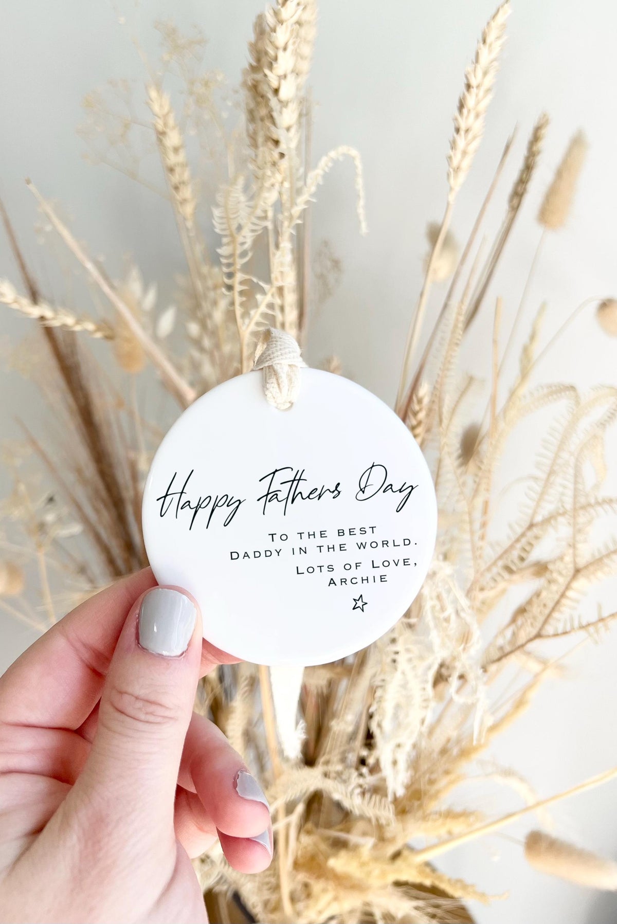 Personalised First Father's Day Ornament – Ceramic Keepsake
