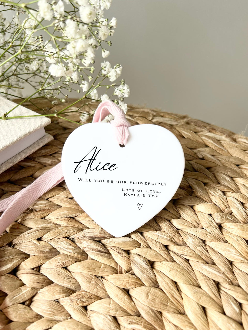Personalised Flower Girl Ornament – Wedding Thank You Gift