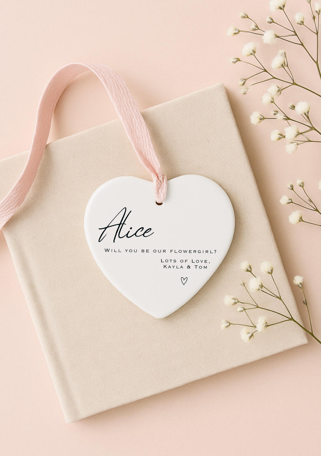 Personalised Flower Girl Ornament – Wedding Thank You Gift