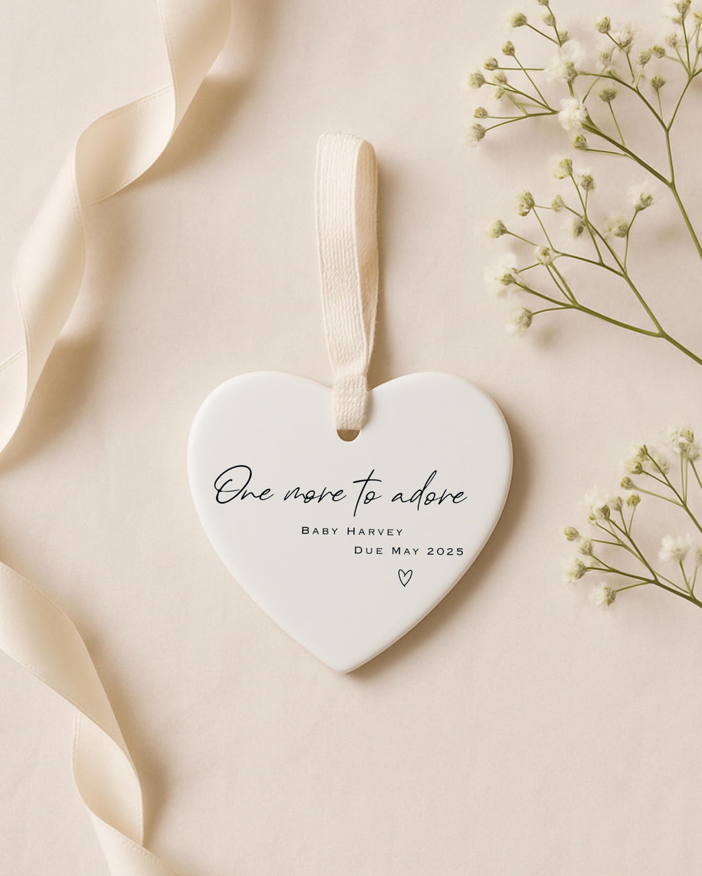 Personalised Baby Announcement Ornament – Ceramic Keepsake