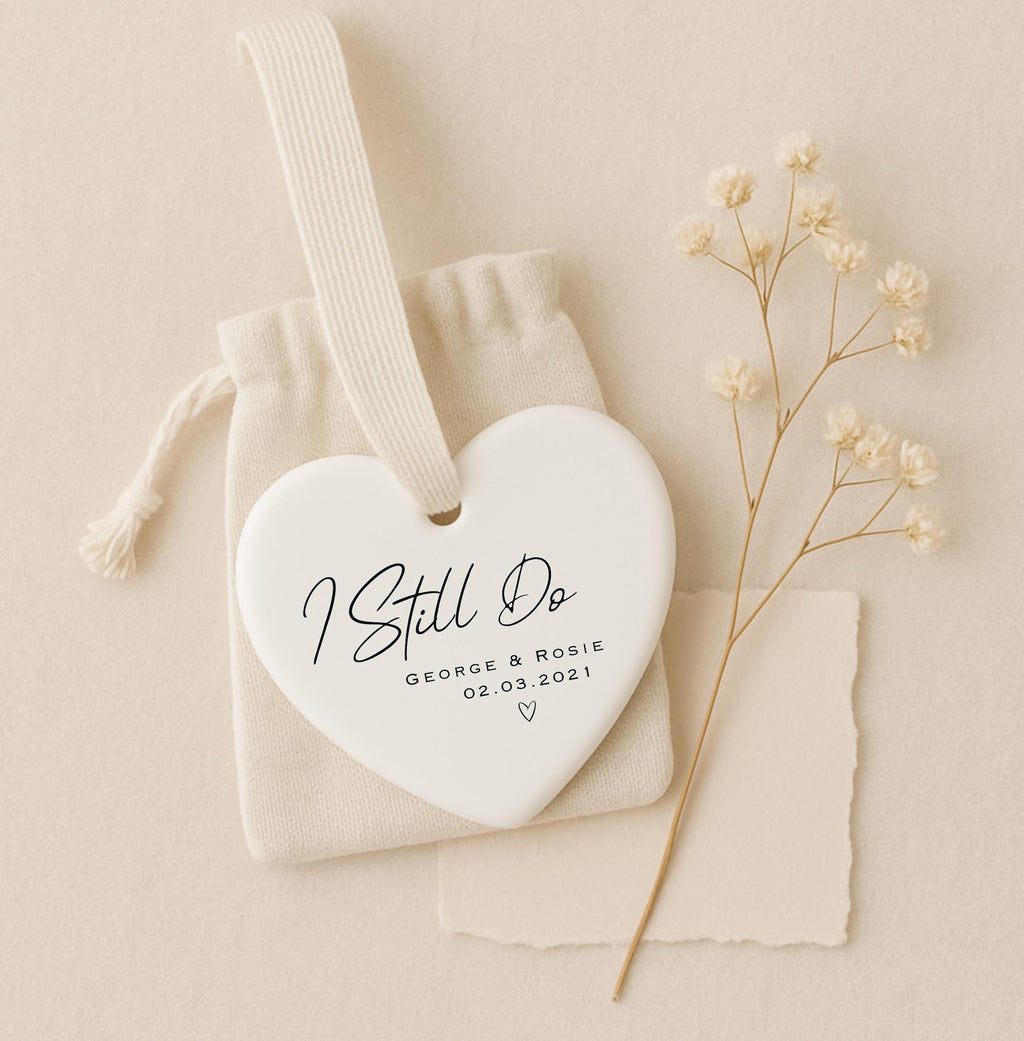 Personalised "I Still Do" Vow Renewal Anniversary Ornament