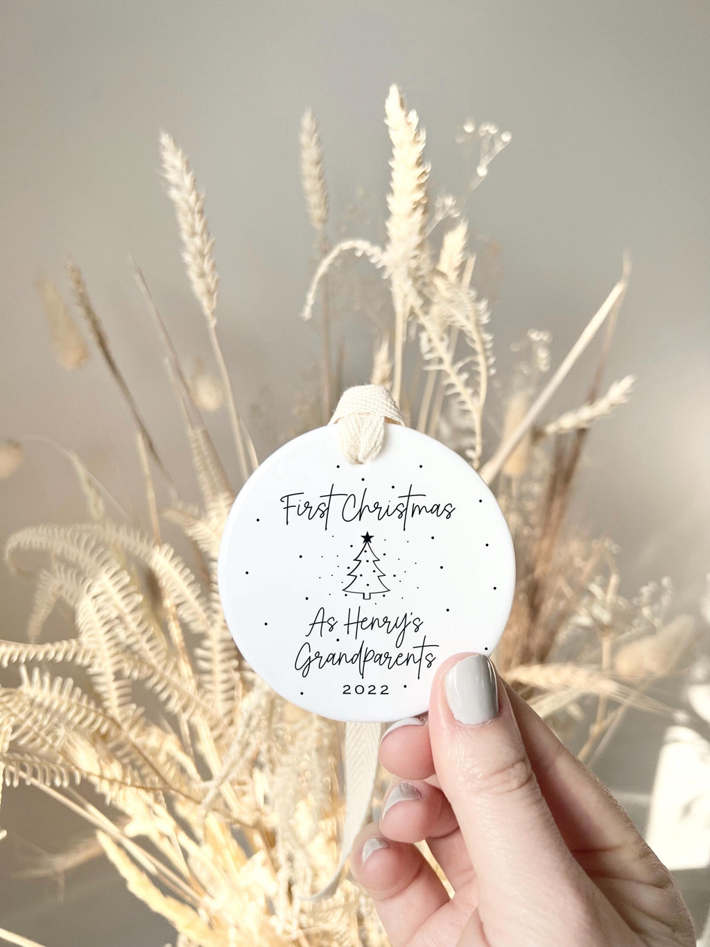 Personalised Grandparents First Christmas Ornament