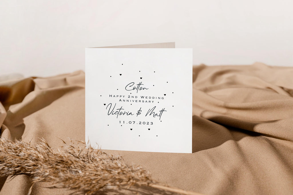 Personalised Anniversary Card & Ceramic Heart Gift Set