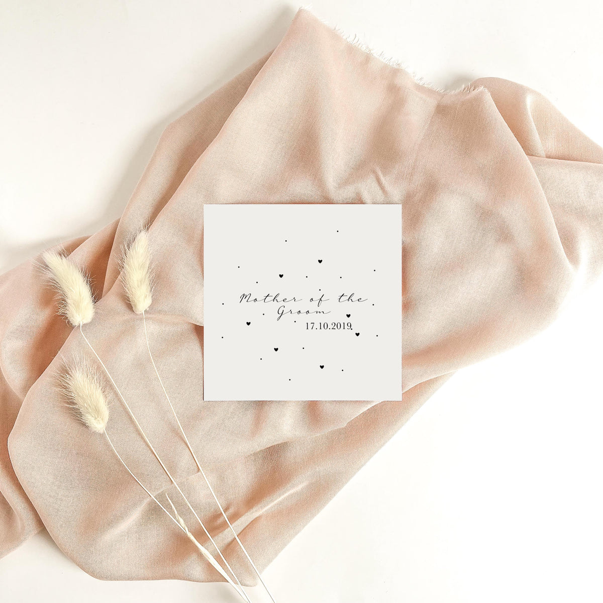 Mother of the Groom Gift Set – Personalised Card & Ceramic Heart Keepsake