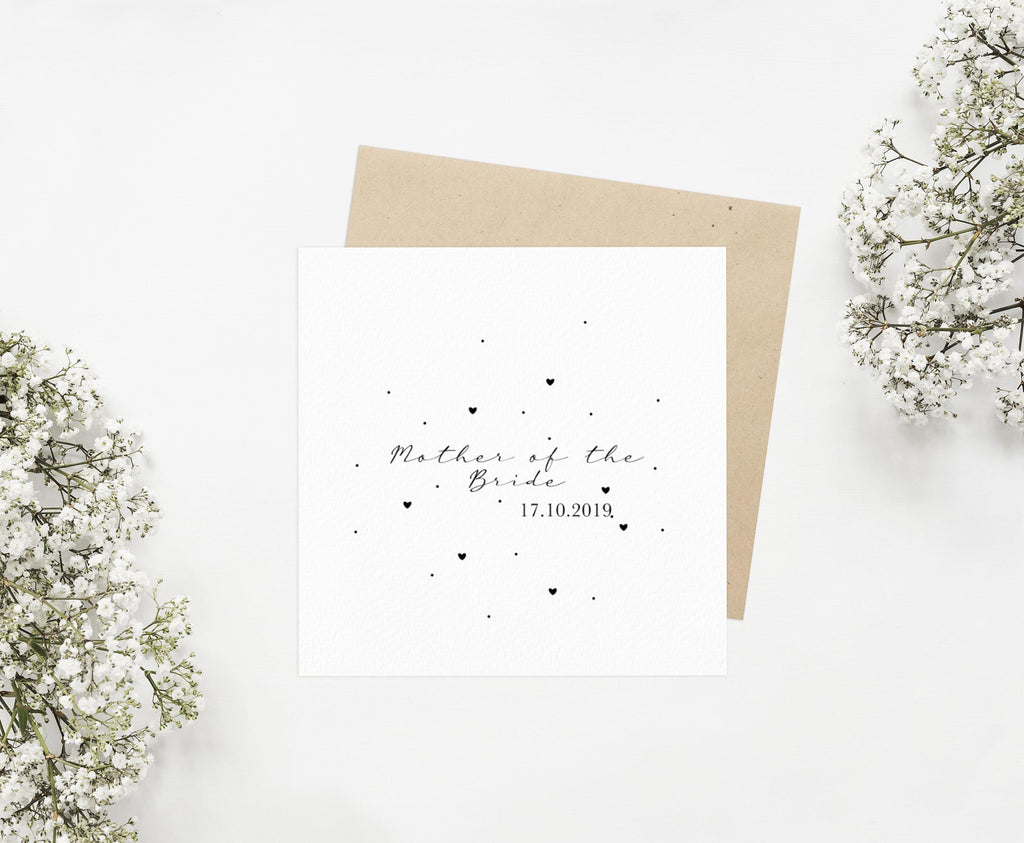 Mother of the Bride Gift Set – Personalised Card & Ceramic Heart Keepsake