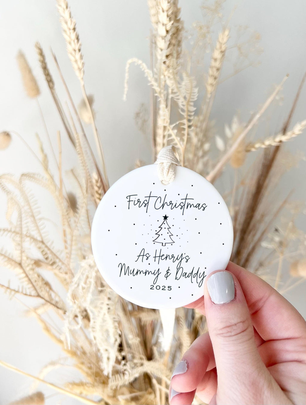 Personalised First Christmas as Mummy & Daddy Ornament
