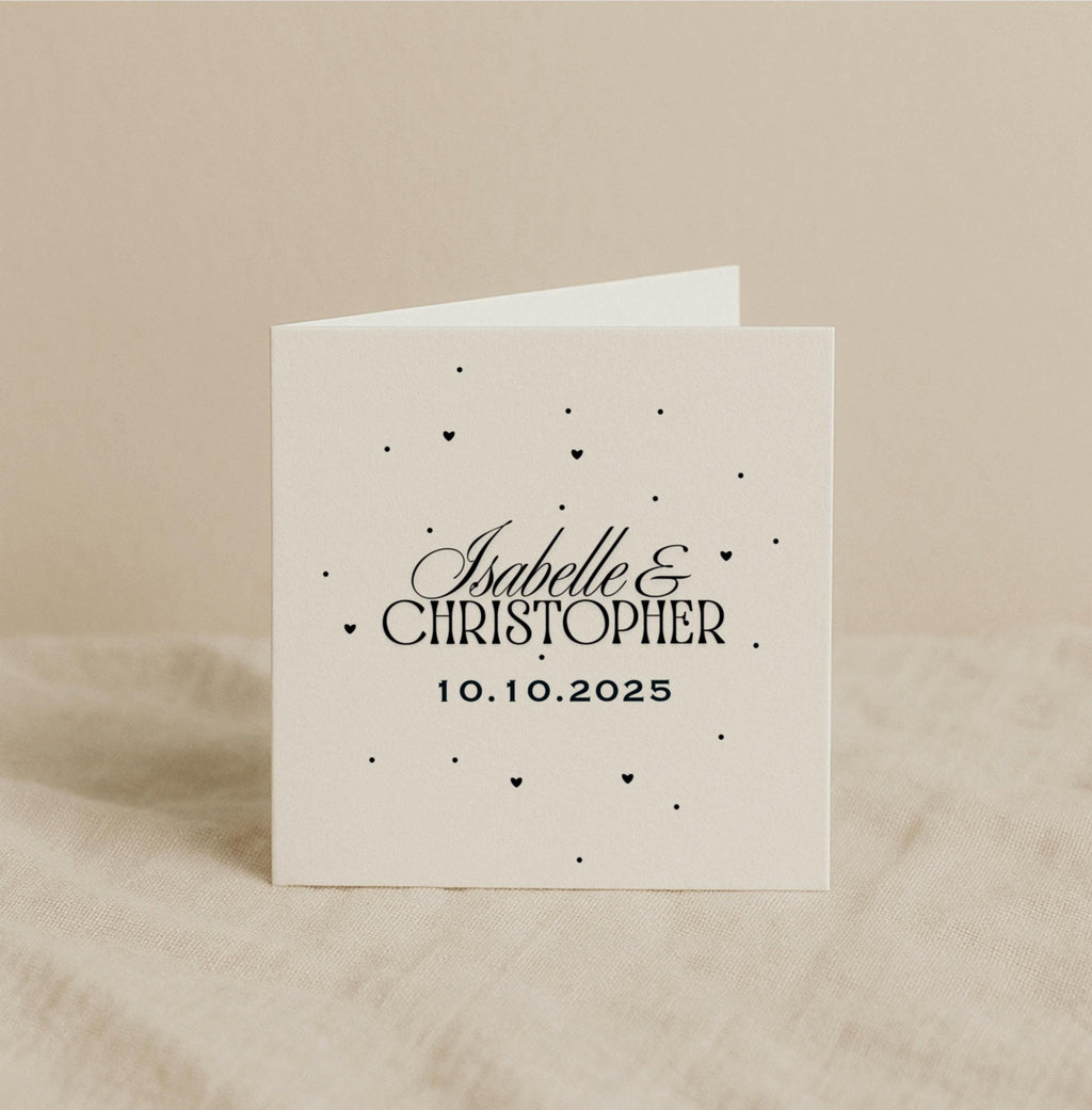Personalised Wedding Date Card – Keepsake Gift