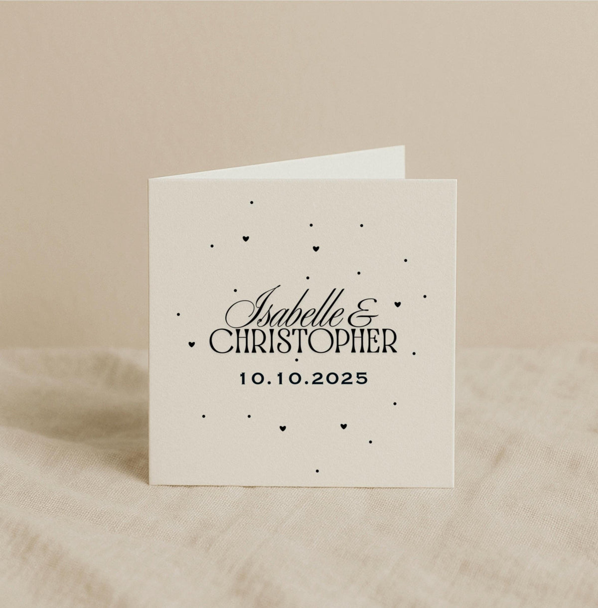 Personalised Wedding Date Card – Keepsake Gift