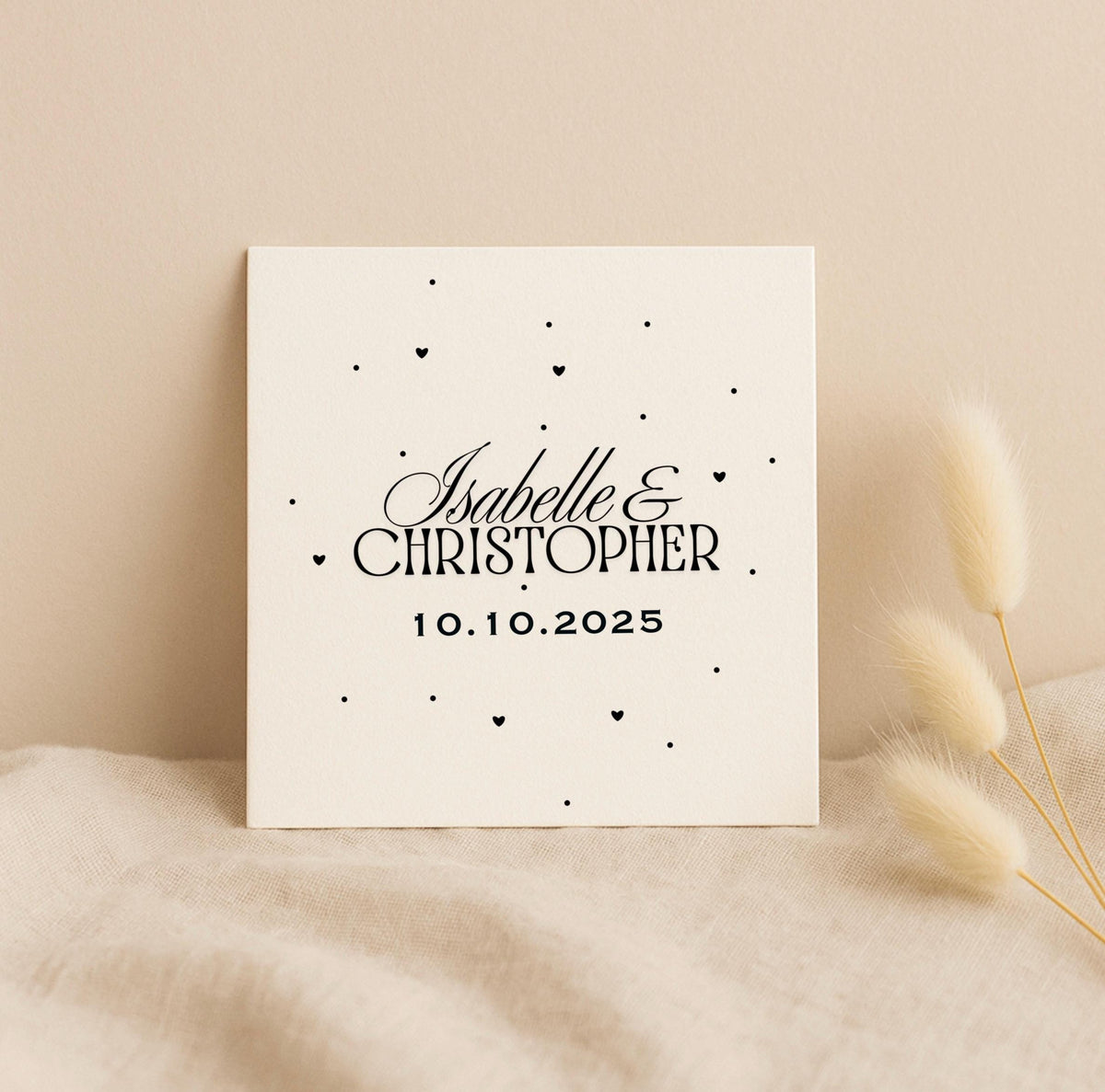 Personalised Wedding Date Card – Keepsake Gift