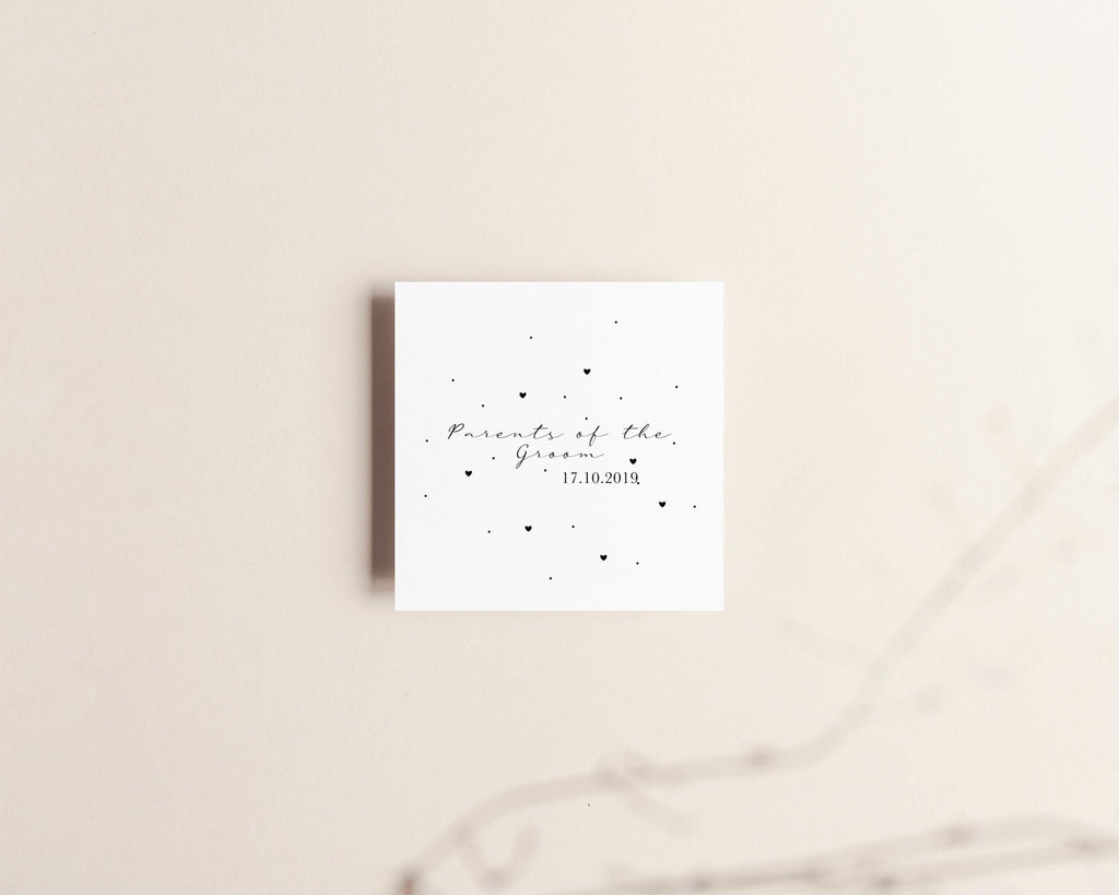 Parents of the Groom Gift Set – Personalised Card & Ceramic Heart Keepsake