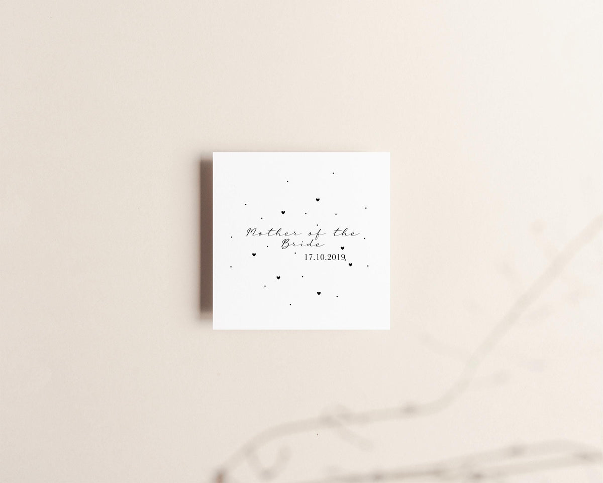 Mother of the Bride Gift Set – Personalised Card & Ceramic Heart Keepsake